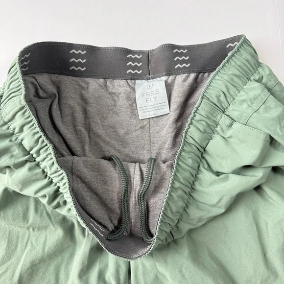 Free Fly Apparel Bamboo-Lined Active Breeze Short – 7" sage green Large - Picture 2 of 8